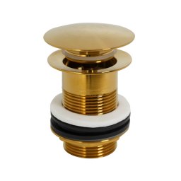 Донный клапан с системой "Клик-клак" без перелива, брашированное золото ECO-SC-BORO