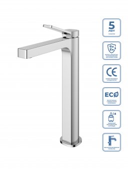 Смеситель для накладной раковины без донного клапана BelBagno ALBANO-LMC-CRM-W0