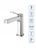 Смеситель для раковины без донного клапана BelBagno ALBANO-LVM-CRM-W0