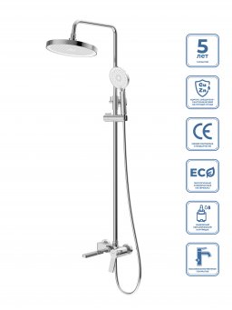 Душевая стойка со смесителем и изливом BelBagno ALBANO-VSCM-CRM