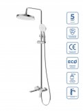 Душевая стойка со смесителем и изливом BelBagno ALBANO-VSCM-CRM