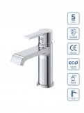 Смеситель для раковины без донного клапана BelBagno AURORA-LVM-CRM-W0