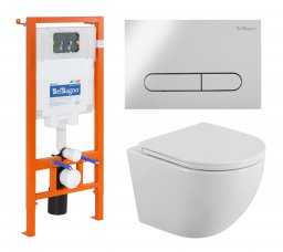 Комплект инсталляции BELBAGNO BB002-80 с унитазом UNO и клавишей смыва