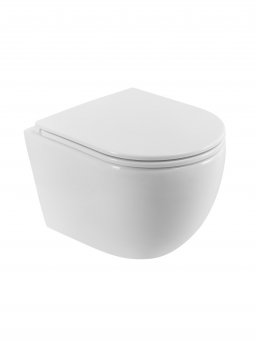 Унитаз подвесной безободковый с сиденьем и смывом TORNADO BelBagno COMPATTO