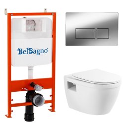 Комплект инсталляции BELBAGNO BB026 с унитазом LOTO и клавишей смыва