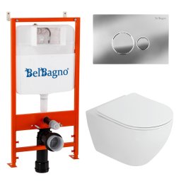 Комплект инсталляции BELBAGNO BB026 с унитазом STYLUS-TOR и клавишей смыва