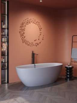 Ванна из искусственного камня Solid Surface CEZARES CZR-LIBERTA-170-76-56-GM-SSB