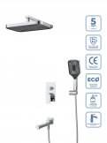 Душевой комплект встраиваемый с изливом BelBagno DUE-VDSET-CRM