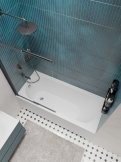 Ванна из искусственного камня Solid Surface встраиваемая BelBagno ДЕЛЬТА (DELTA) BB-DELTA-170-75-46-MR-W-MATT-LEG-SET