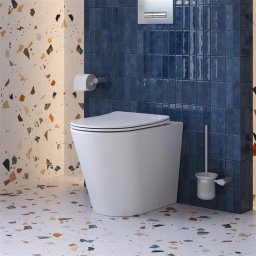 Унитаз приставной безободковый с сиденьем и смывом TORNADO BELBAGNO FLAY-TOR BB1003CB-TOR/SC