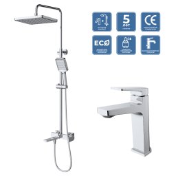 Комплект смесителей для ванной комнаты BelBagno ARDENTE-VSCM/LVM-CRM