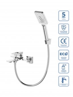 Смеситель для ванны и душа BELBAGNO LUCE LUC-VASM