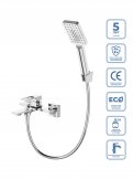 Смеситель для ванны и душа BELBAGNO LUCE LUC-VASM