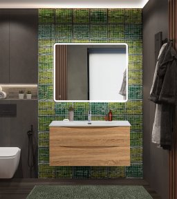 Мебель для ванной комнаты BELBAGNO MARINO-CER-N 100, 120 см.