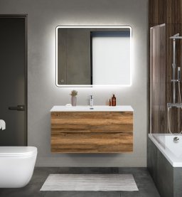 Мебель для ванной комнаты BELBAGNO MARINO-CER-MINI 90, 100 см.