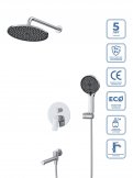 Душевой комплект встраиваемый с изливом BelBagno MARINO-VDSET-CRM