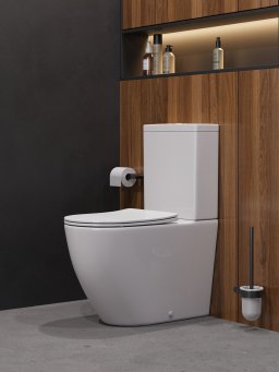 Унитаз-компакт безободковый с сиденьем и смывом TORNADO CEZARES STYLUS-TOR