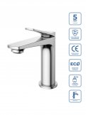 Смеситель для раковины без донного клапана BelBagno UNIQUE-LVM-CRM-W0
