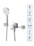 Смеситель для ванны и душа BelBagno UNIQUE-VASM-CRM
