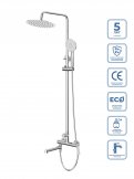 Душевая стойка со смесителем и изливом BelBagno UNIQUE-VSCM-CRM