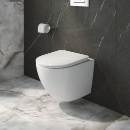 Унитаз подвесной безободковый с сиденьем и смывом TORNADO BelBagno UNO-TOR